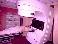 A patient receives radiotherapy